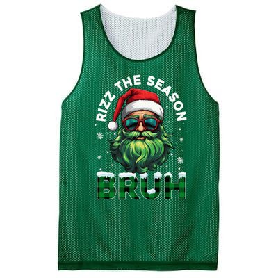 Rizz The Season Bruh Christmas Rizzmas Santa Claus Rizzler Mesh Reversible Basketball Jersey Tank