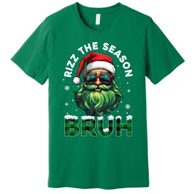 Rizz The Season Bruh Christmas Rizzmas Santa Claus Rizzler Premium T-Shirt