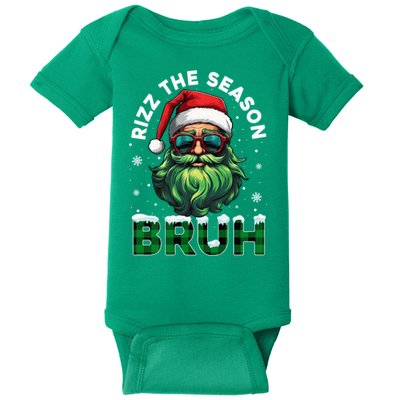 Rizz The Season Bruh Christmas Rizzmas Santa Claus Rizzler Baby Bodysuit