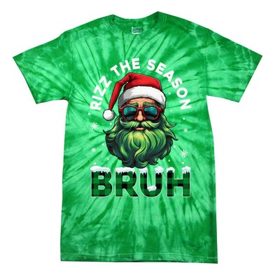 Rizz The Season Bruh Christmas Rizzmas Santa Claus Rizzler Tie-Dye T-Shirt