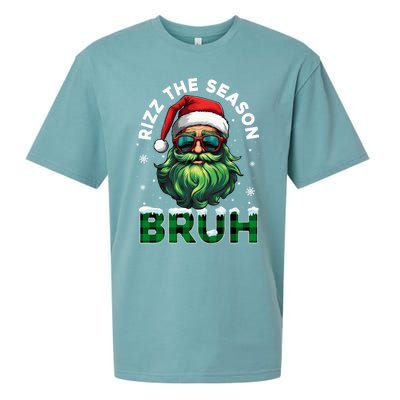 Rizz The Season Bruh Christmas Rizzmas Santa Claus Rizzler Sueded Cloud Jersey T-Shirt