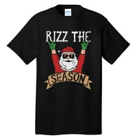 Rizz The Season Funny Christmas Santa Rock Xmas Rocker Tall T-Shirt