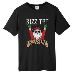 Rizz The Season Funny Christmas Santa Rock Xmas Rocker Tall Fusion ChromaSoft Performance T-Shirt