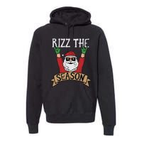 Rizz The Season Funny Christmas Santa Rock Xmas Rocker Premium Hoodie