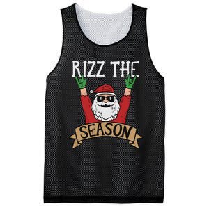 Rizz The Season Funny Christmas Santa Rock Xmas Rocker Mesh Reversible Basketball Jersey Tank