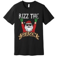 Rizz The Season Funny Christmas Santa Rock Xmas Rocker Premium T-Shirt