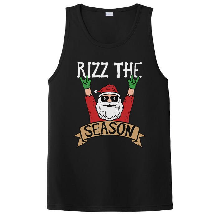 Rizz The Season Funny Christmas Santa Rock Xmas Rocker PosiCharge Competitor Tank