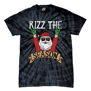 Rizz The Season Funny Christmas Santa Rock Xmas Rocker Tie-Dye T-Shirt