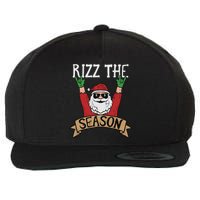 Rizz The Season Funny Christmas Santa Rock Xmas Rocker Wool Snapback Cap