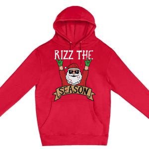 Rizz The Season Funny Christmas Santa Rock Xmas Rocker Premium Pullover Hoodie