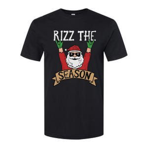 Rizz The Season Funny Christmas Santa Rock Xmas Rocker Softstyle CVC T-Shirt