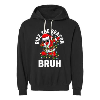 Rizz The Season Bruh Christmas Rizzmas Santa Claus Rizzler Garment-Dyed Fleece Hoodie