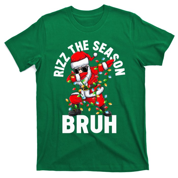 Rizz The Season Bruh Christmas Rizzmas Santa Claus Rizzler T-Shirt