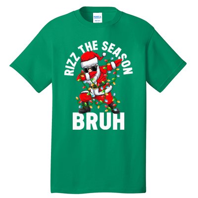 Rizz The Season Bruh Christmas Rizzmas Santa Claus Rizzler Tall T-Shirt