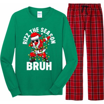 Rizz The Season Bruh Christmas Rizzmas Santa Claus Rizzler Long Sleeve Pajama Set