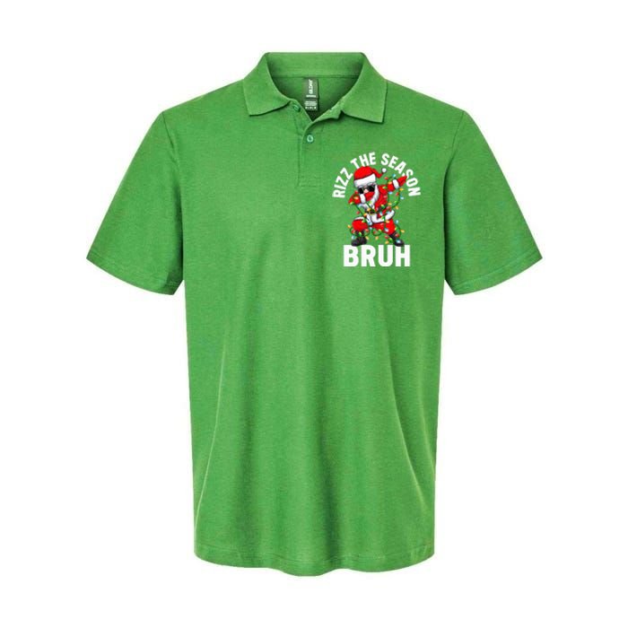 Rizz The Season Bruh Christmas Rizzmas Santa Claus Rizzler Softstyle Adult Sport Polo