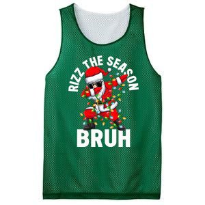 Rizz The Season Bruh Christmas Rizzmas Santa Claus Rizzler Mesh Reversible Basketball Jersey Tank