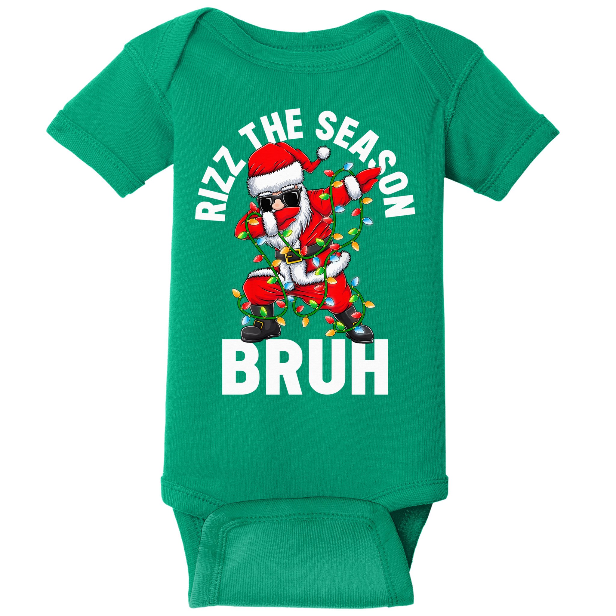 Rizz The Season Bruh Christmas Rizzmas Santa Claus Rizzler Baby Bodysuit
