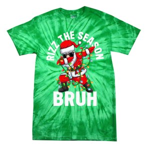 Rizz The Season Bruh Christmas Rizzmas Santa Claus Rizzler Tie-Dye T-Shirt