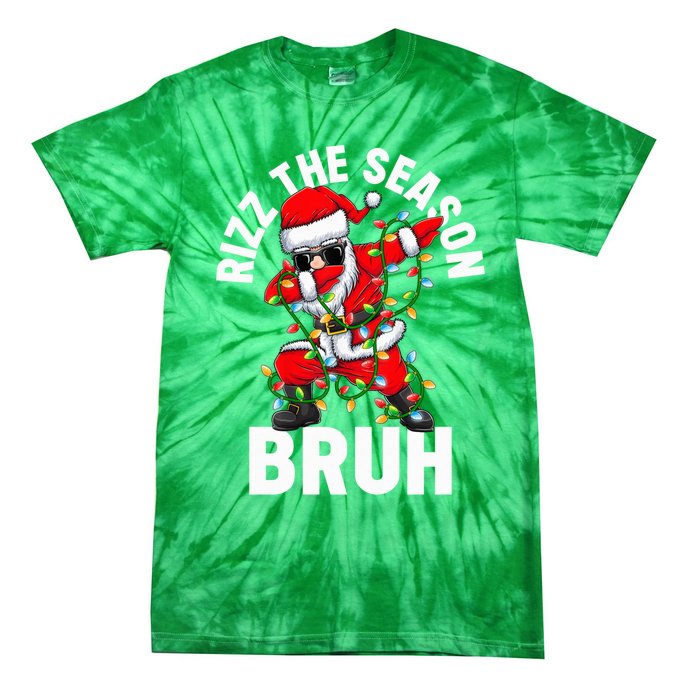 Rizz The Season Bruh Christmas Rizzmas Santa Claus Rizzler Tie-Dye T-Shirt