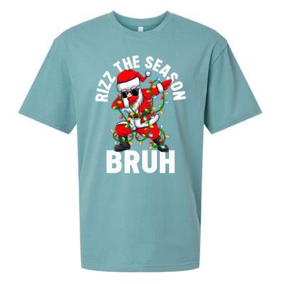 Rizz The Season Bruh Christmas Rizzmas Santa Claus Rizzler Sueded Cloud Jersey T-Shirt