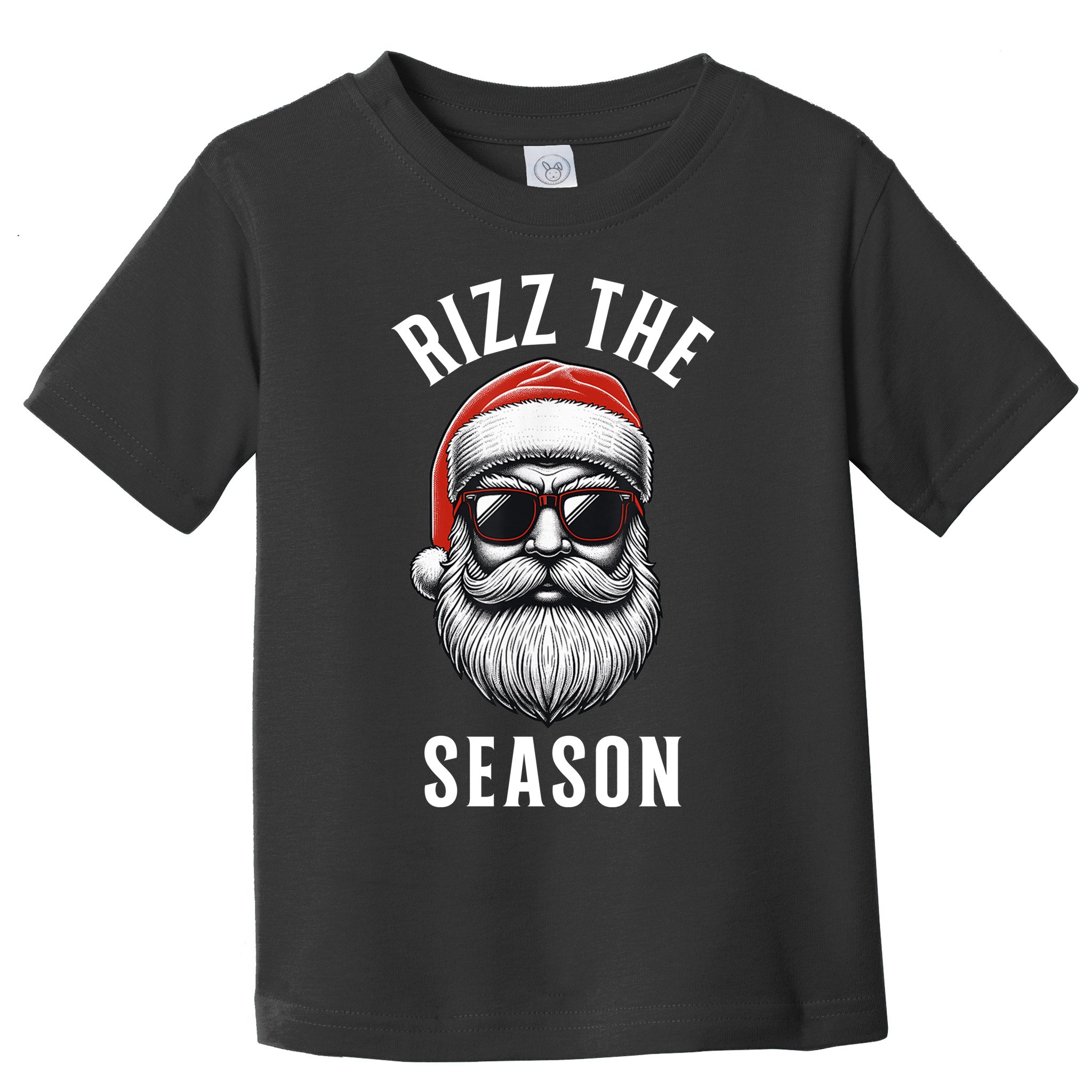 Rizz The Season Silly Christmas Funny Santa Toddler T-Shirt