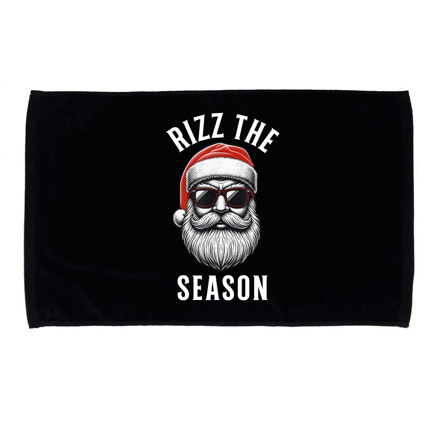 Rizz The Season Silly Christmas Funny Santa Microfiber Hand Towel
