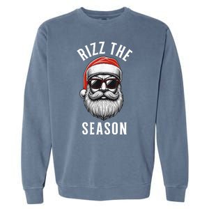 Rizz The Season Silly Christmas Funny Santa Garment-Dyed Sweatshirt