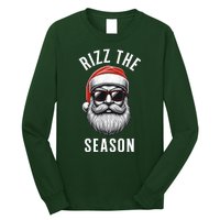 Rizz The Season Silly Christmas Funny Santa Long Sleeve Shirt