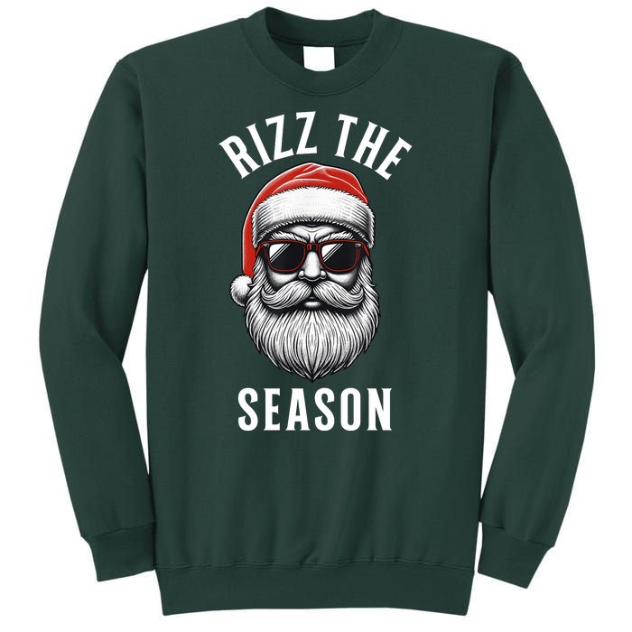 Rizz The Season Silly Christmas Funny Santa Sweatshirt