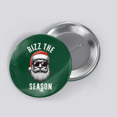 Rizz The Season Silly Christmas Funny Santa Button