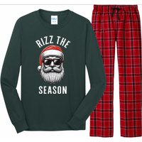 Rizz The Season Silly Christmas Funny Santa Long Sleeve Pajama Set