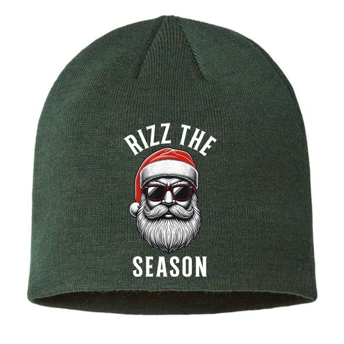 Rizz The Season Silly Christmas Funny Santa Sustainable Beanie