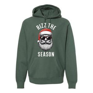 Rizz The Season Silly Christmas Funny Santa Premium Hoodie