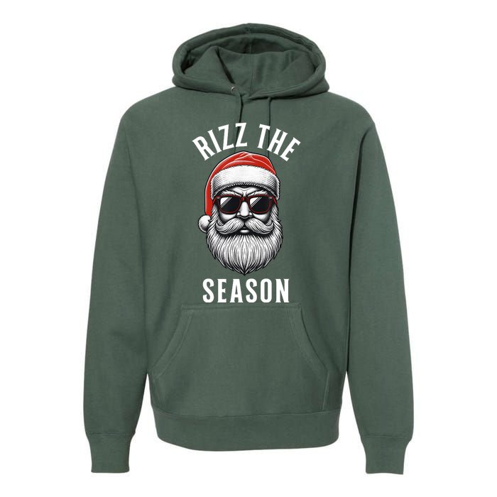 Rizz The Season Silly Christmas Funny Santa Premium Hoodie