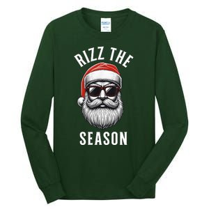 Rizz The Season Silly Christmas Funny Santa Tall Long Sleeve T-Shirt