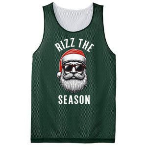 Rizz The Season Silly Christmas Funny Santa Mesh Reversible Basketball Jersey Tank