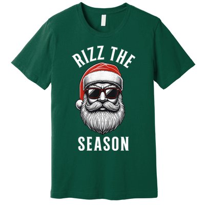 Rizz The Season Silly Christmas Funny Santa Premium T-Shirt