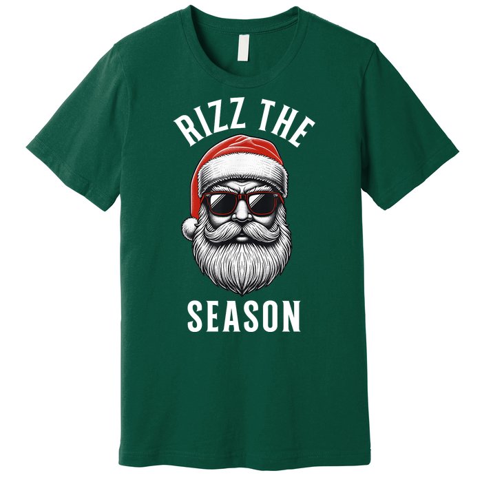 Rizz The Season Silly Christmas Funny Santa Premium T-Shirt