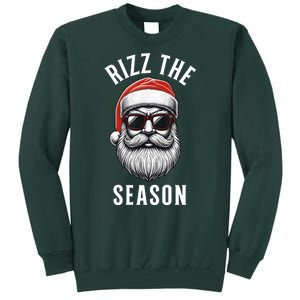 Rizz The Season Silly Christmas Funny Santa Tall Sweatshirt