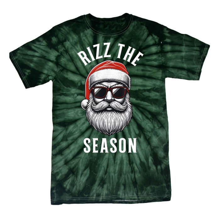 Rizz The Season Silly Christmas Funny Santa Tie-Dye T-Shirt