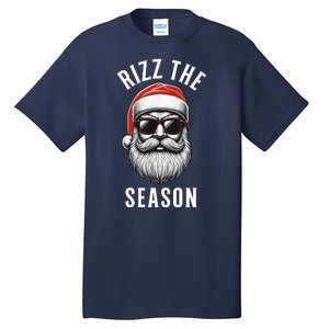 Rizz The Season Silly Christmas Funny Santa Tall T-Shirt