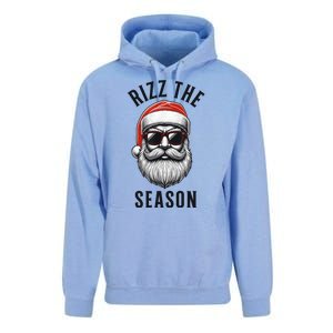 Rizz The Season Silly Christmas Funny Santa Unisex Surf Hoodie