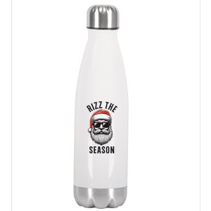 Rizz The Season Silly Christmas Funny Santa Stainless Steel Insulated Water Bottle