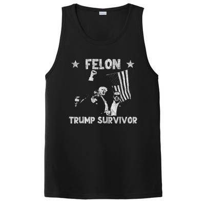 Retro Trump Survivor 2024 American Flag Trump Supporters PosiCharge Competitor Tank