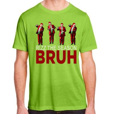 Rizz The Season Bruh Funny Maga Santa Trump Dance Christmas Adult ChromaSoft Performance T-Shirt