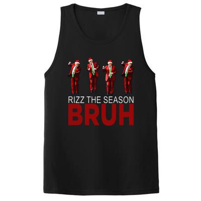 Rizz The Season Bruh Funny Maga Santa Trump Dance Christmas PosiCharge Competitor Tank