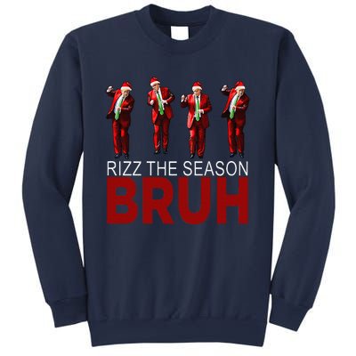 Rizz The Season Bruh Funny Maga Santa Trump Dance Christmas Sweatshirt