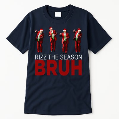 Rizz The Season Bruh Funny Maga Santa Trump Dance Christmas Tall T-Shirt