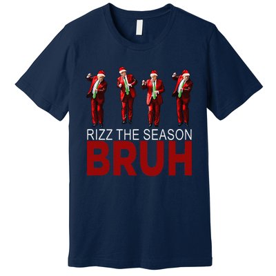 Rizz The Season Bruh Funny Maga Santa Trump Dance Christmas Premium T-Shirt